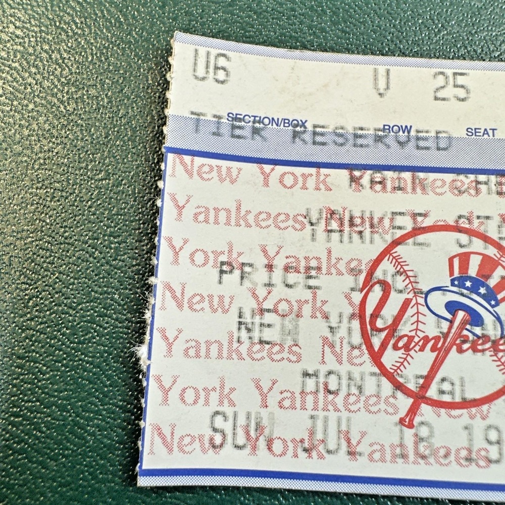 1999 D Cone Perfect Game Ticket Stub 7/18/99 NY Yankees Yogi Berra Day+Chase Crd - Picture 2 of 12
